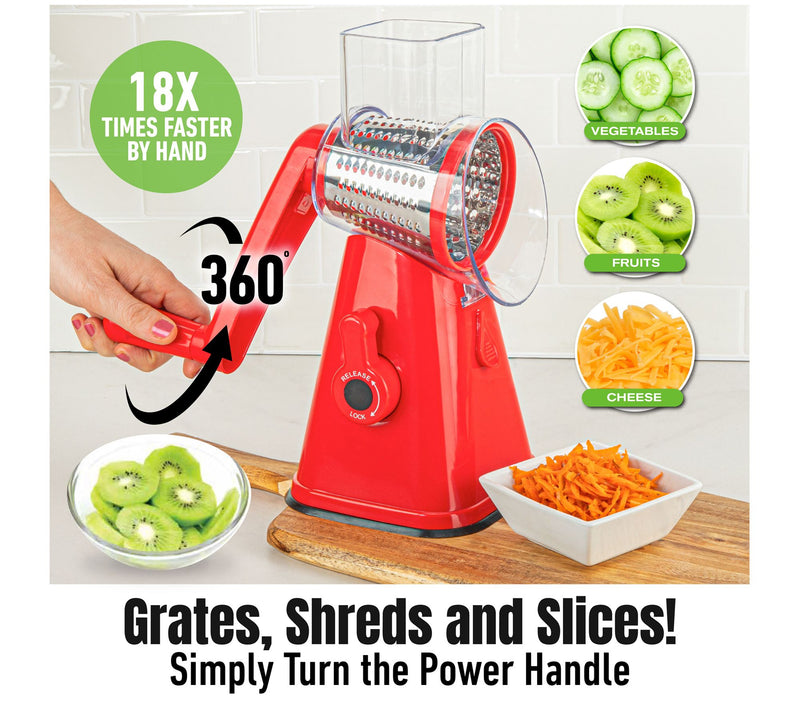 NutriSlicer Rotary Grater with 3- Interchangeable Blades — View 4