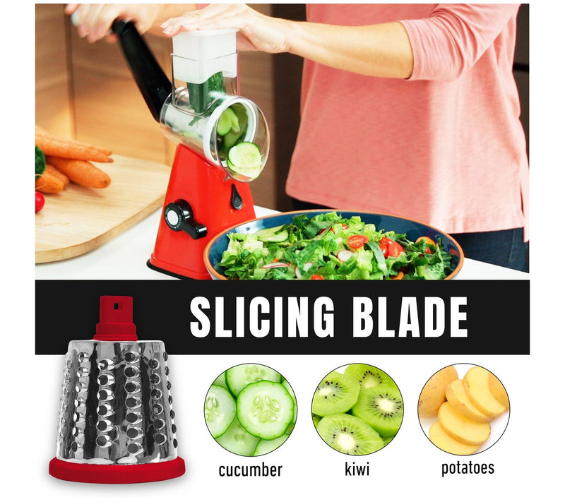 NutriSlicer Rotary Grater with 3- Interchangeable Blades — View 8