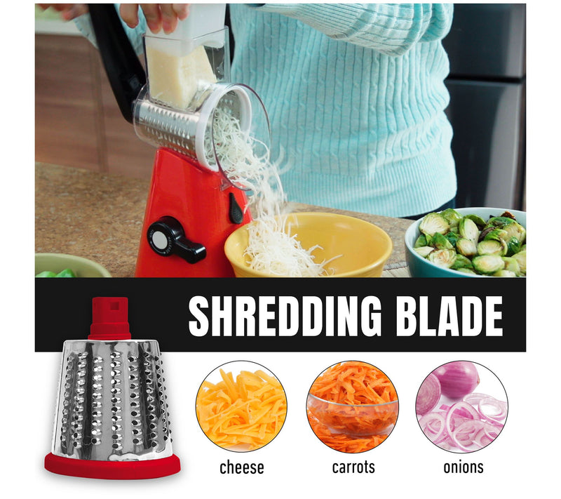 NutriSlicer Rotary Grater with 3- Interchangeable Blades — View 9