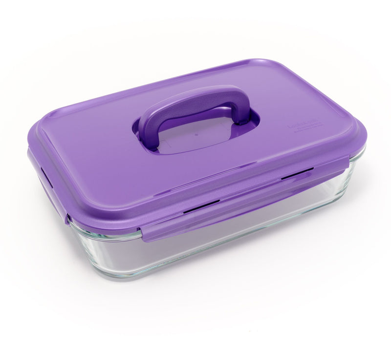 LocknLock 9x13 Glass Dish w/ Domed Handle Lid — View 7