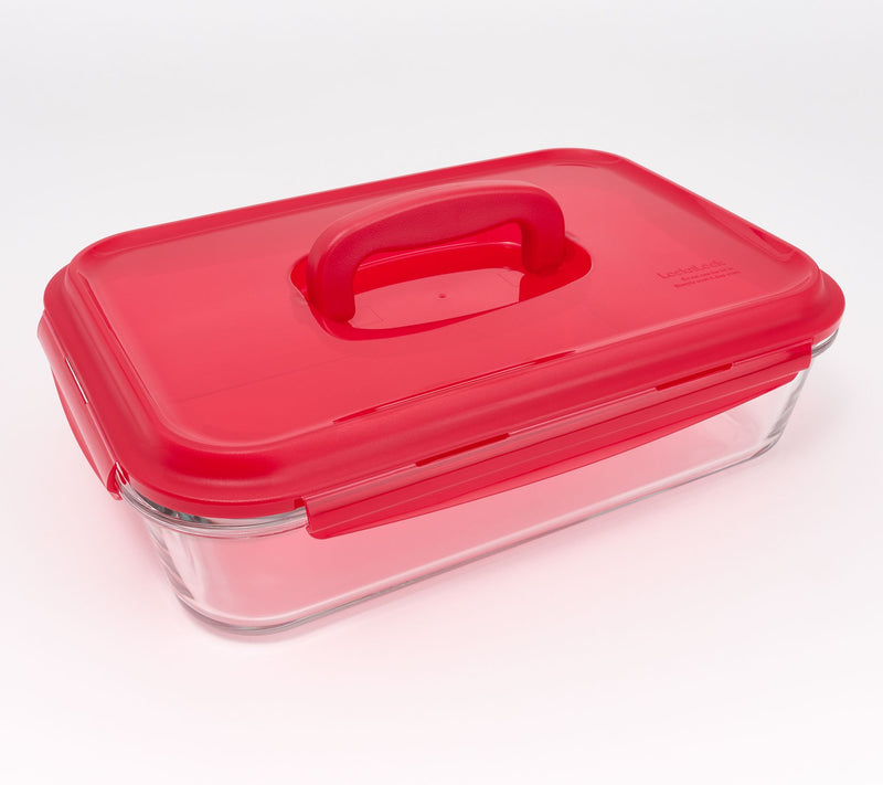 LocknLock 9x13 Glass Dish w/ Domed Handle Lid — View 26