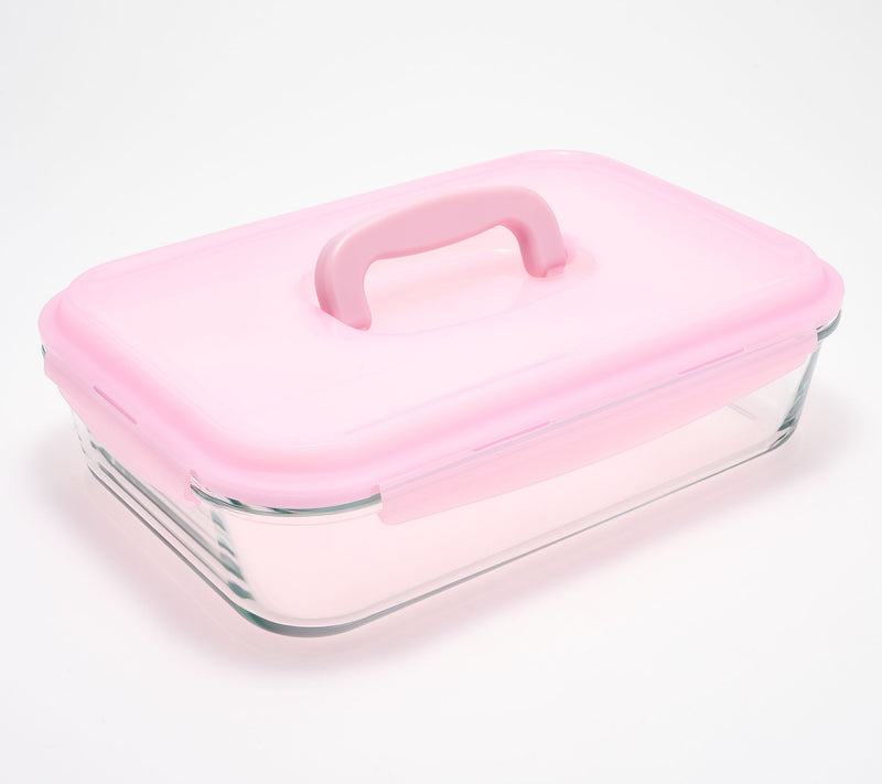LocknLock 9x13 Glass Dish w/ Domed Handle Lid — View 49