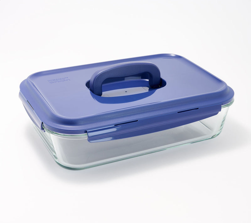 LocknLock 9x13 Glass Dish w/ Domed Handle Lid — View 27