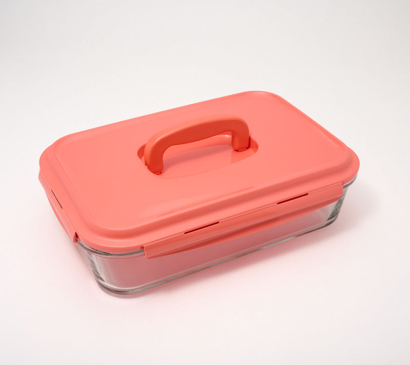 LocknLock 9x13 Glass Dish w/ Domed Handle Lid — View 41