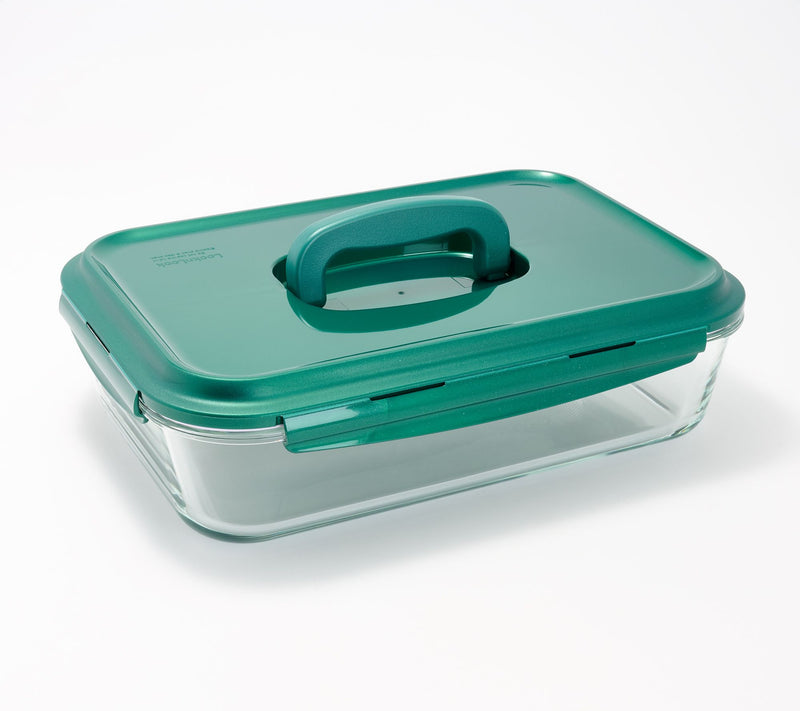 LocknLock 9x13 Glass Dish w/ Domed Handle Lid — View 30