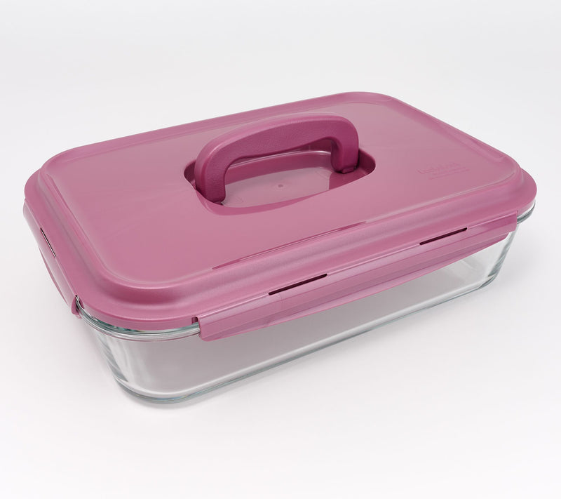 LocknLock 9x13 Glass Dish w/ Domed Handle Lid — View 31