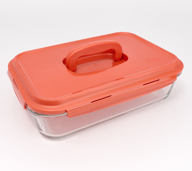 LocknLock 9x13 Glass Dish w/ Domed Handle Lid — View 3
