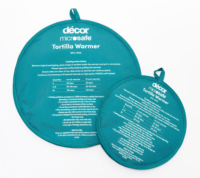Decor Set of 2 Microwave Fabric Tortilla Warmers — View 22