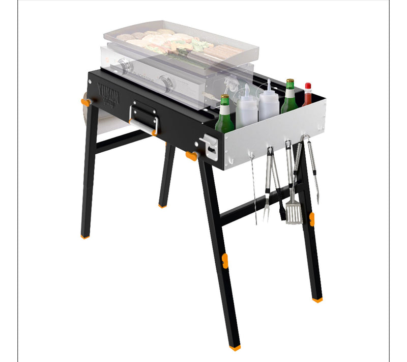 Yukon Glory Universal Portable Flat Top Grill Table — View 4