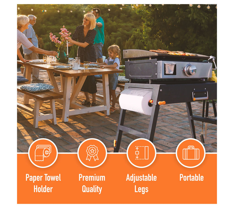 Yukon Glory Universal Portable Flat Top Grill Table — View 5
