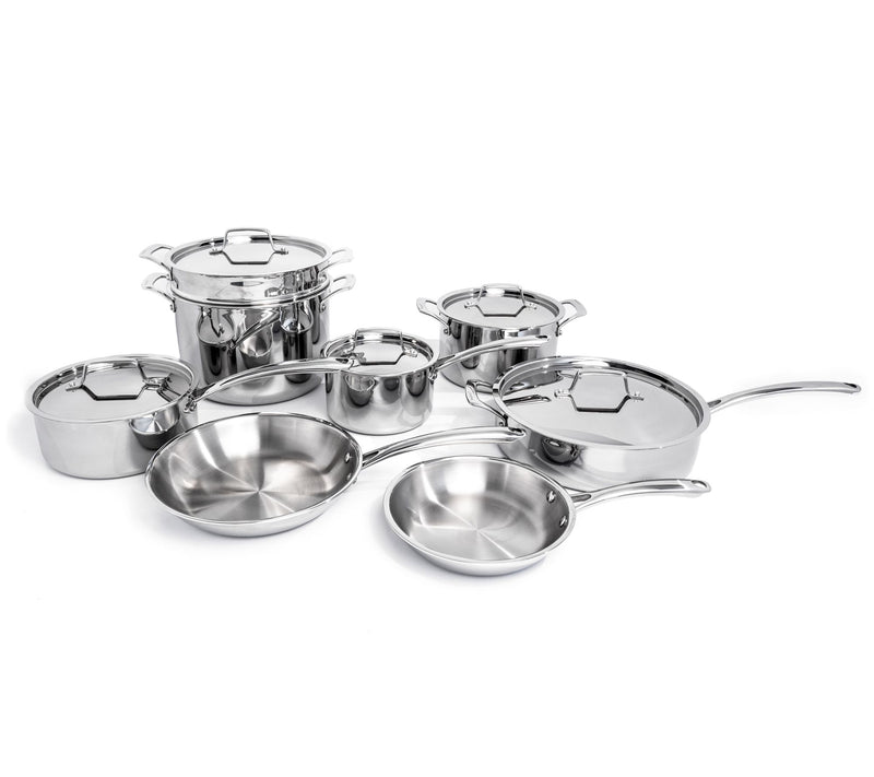 BergHOFF Professional Straight 13pc SS Tri-Ply Cookware Set — View 5