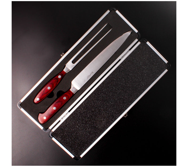 BergHOFF Pakka Wood 3-Piece SS Carving Set with Wood Case — View 5
