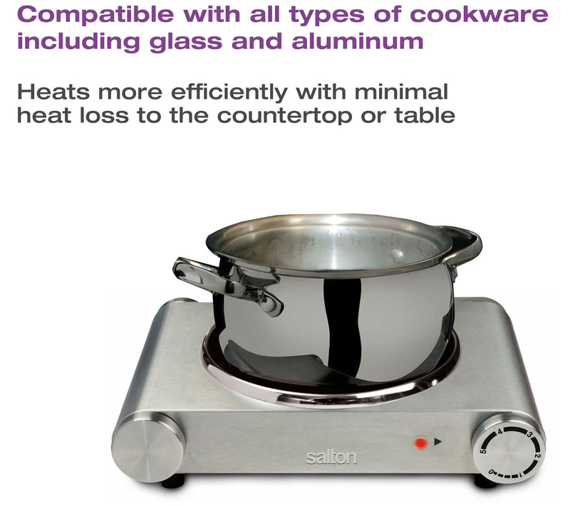 Salton Single Portable Infrared Cooktop — View 5