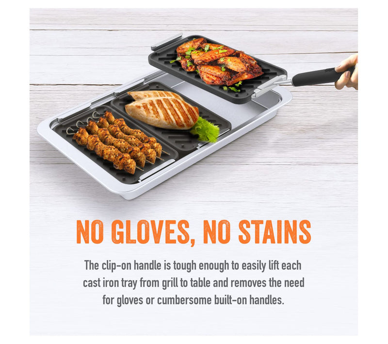 Yukon Glory SEAR 'N SERVE Set of 3 Cast Iron Grilling Baskets — View 6