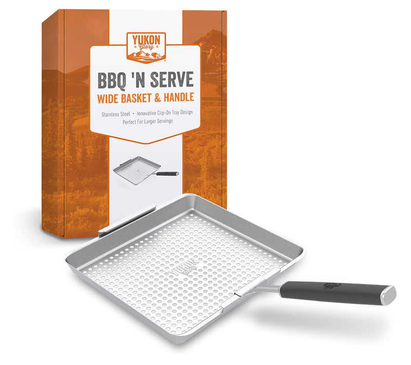 Yukon Glory BBQ 'N Serve Wide BBQ Grill Basket — Main view