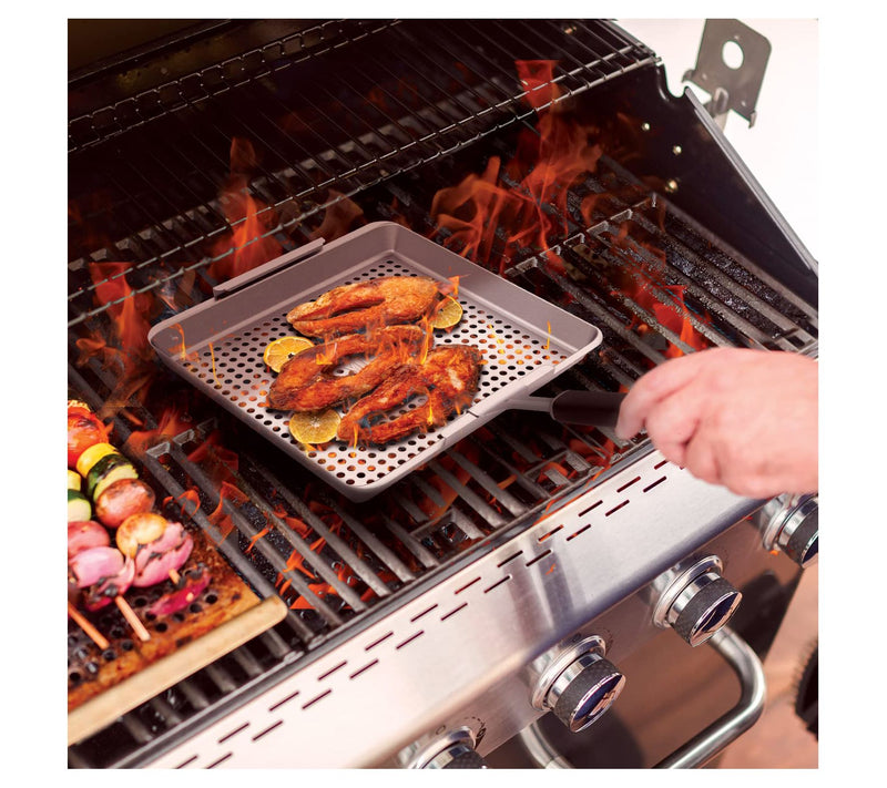 Yukon Glory BBQ 'N Serve Wide BBQ Grill Basket — View 7