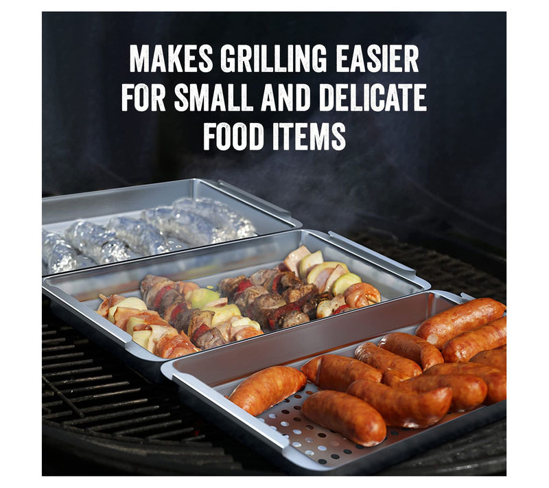 Yukon Glory BBQ 'N SERVE Set of 3 SS Grill Baskets — View 8