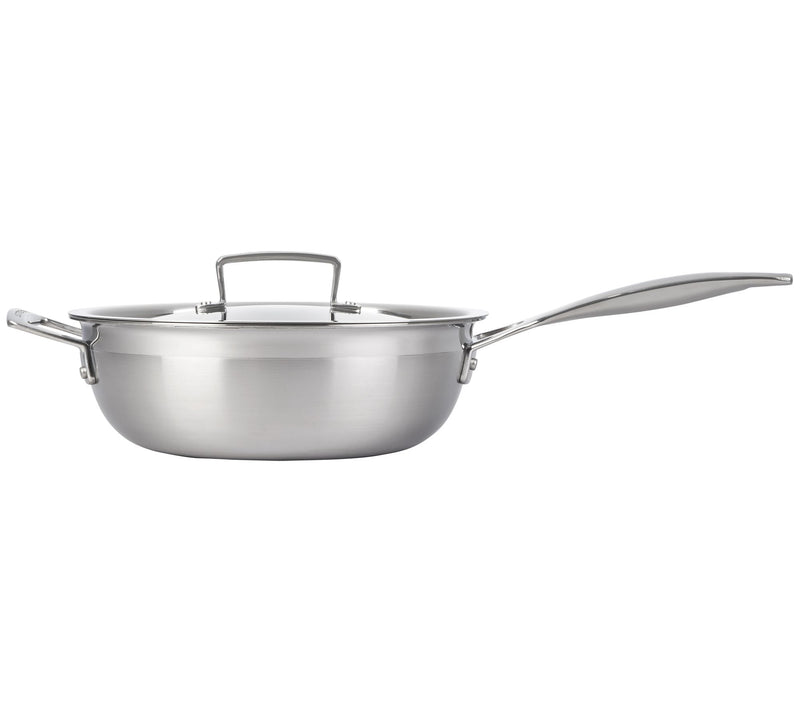 Le Creuset 3 Quart Stainless Steel Saute Pan with Lid — View 4