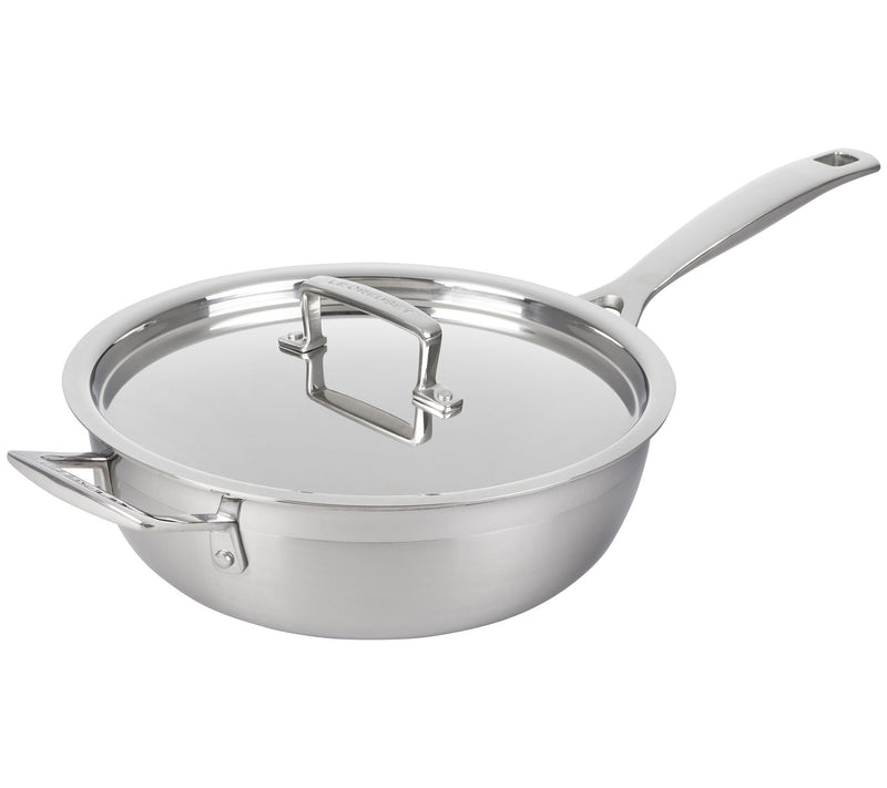 Le Creuset 3 Quart Stainless Steel Saute Pan with Lid — View 3