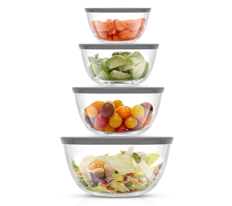 JoyJolt Set of 4 Glass Mixing Bowls with Lids — View 5