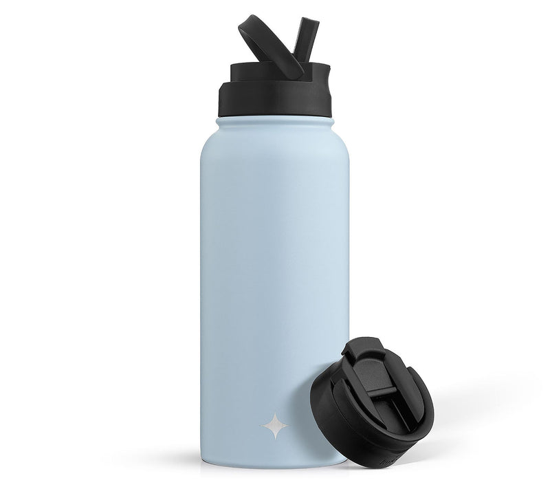 JoyJolt Insulated Water Bottle w/ Flip Lid & Sprt Straw — View 5