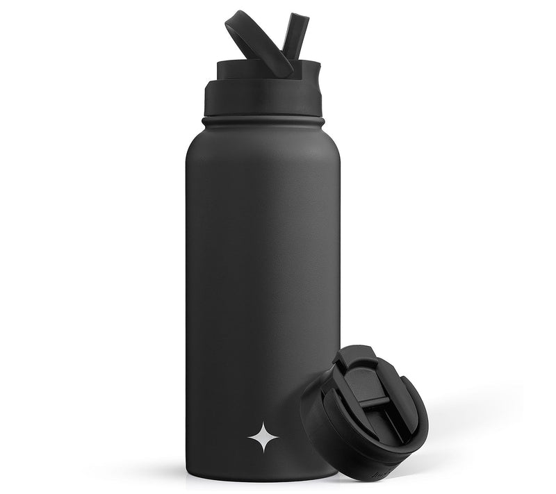 JoyJolt Insulated Water Bottle w/ Flip Lid & Sprt Straw — View 3