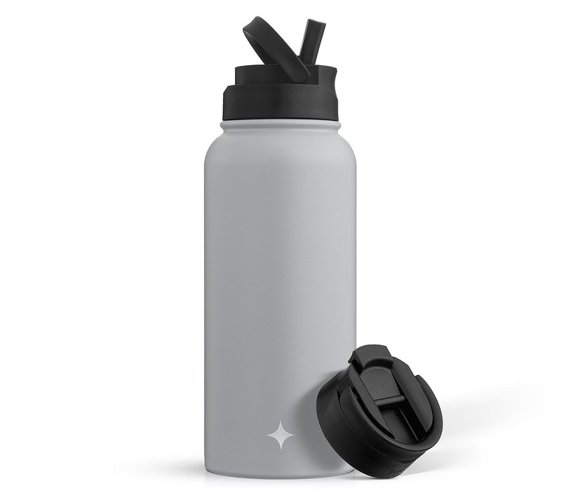 JoyJolt Insulated Water Bottle w/ Flip Lid & Sprt Straw — View 9