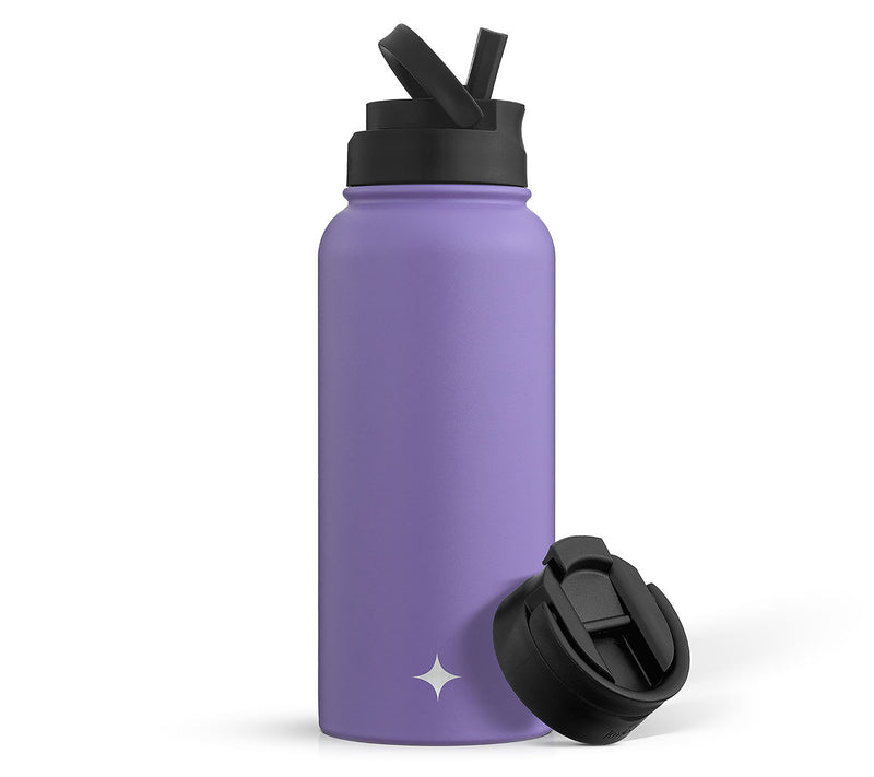 JoyJolt Insulated Water Bottle w/ Flip Lid & Sprt Straw — View 17