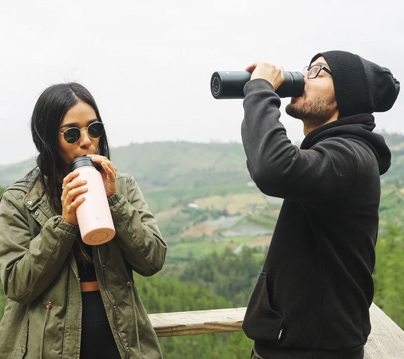 JoyJolt Insulated Water Bottle w/ Flip Lid & Sprt Straw — View 22
