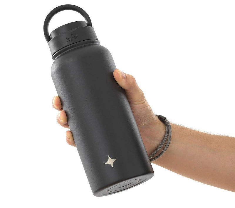 JoyJolt Insulated Water Bottle w/ Flip Lid & Sprt Straw — View 24