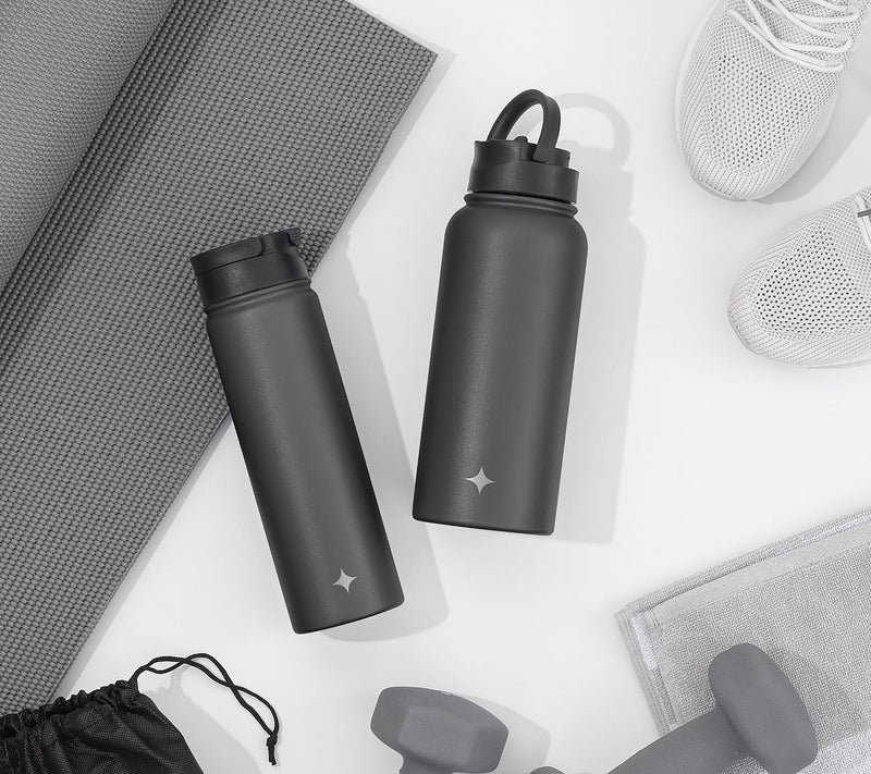 JoyJolt Insulated Water Bottle w/ Flip Lid & Sprt Straw — View 20
