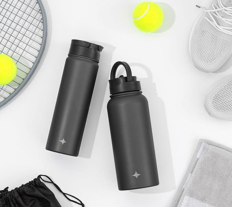 JoyJolt Triple Insulated Water Bottle w Flip Lid & Sport Straw — View 19