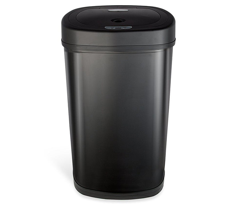 NINESTARS 13-Gal Black Stainless-Steel Motion Sensor Trash Can — View 5