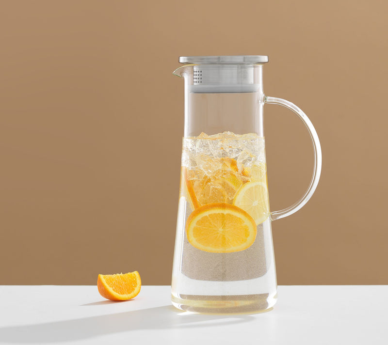 JoyJolt Breeze 50-oz Glass Water Pitcher with SS Lid — View 4