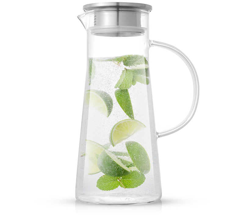 JoyJolt Breeze 50-oz Glass Water Pitcher with SS Lid — Main view