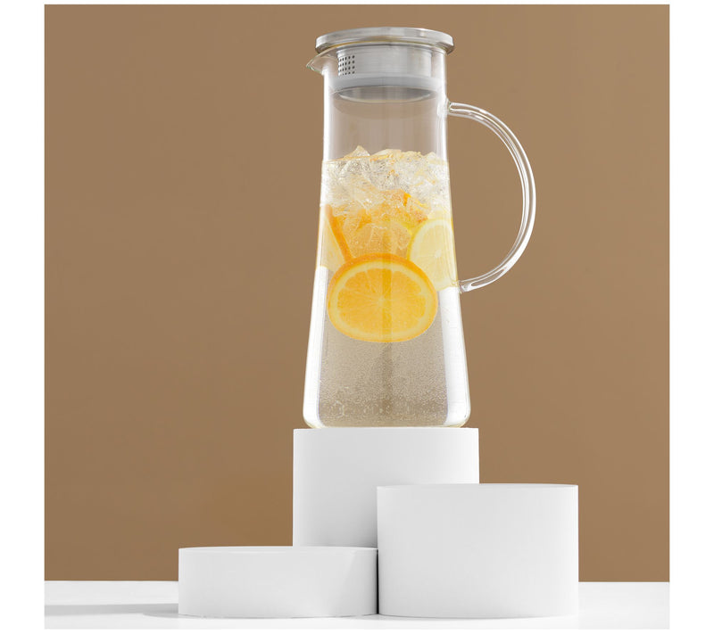 JoyJolt Breeze 50-oz Glass Water Pitcher with SS Lid — View 6