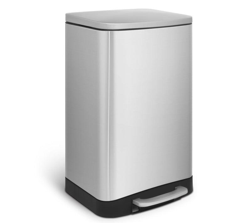 Mega Casa 10.6 Gal 40 Liter SS Rectangular Step-on Trash Can — Main view