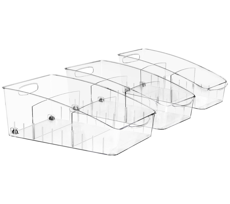 Sorbus 3pc Small/Medium/Large Organizing Bins o n Wheels Set — Main view