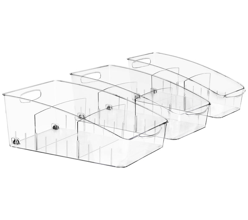 Sorbus 3pc Small/Medium/Large Organizing Bins o n Wheels Set — View 9