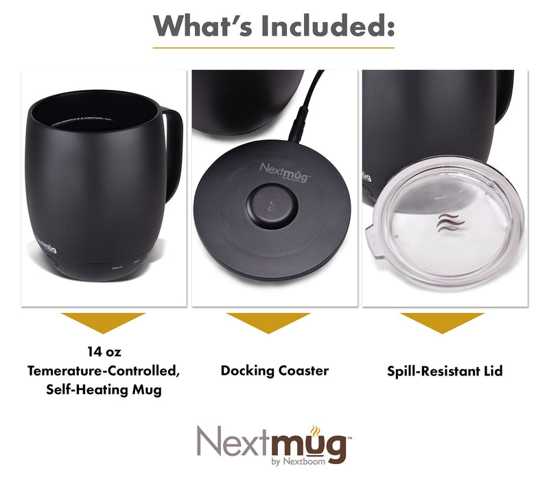 Nextmug Temperature Controlled Self-Heating 14-oz Mug — View 22