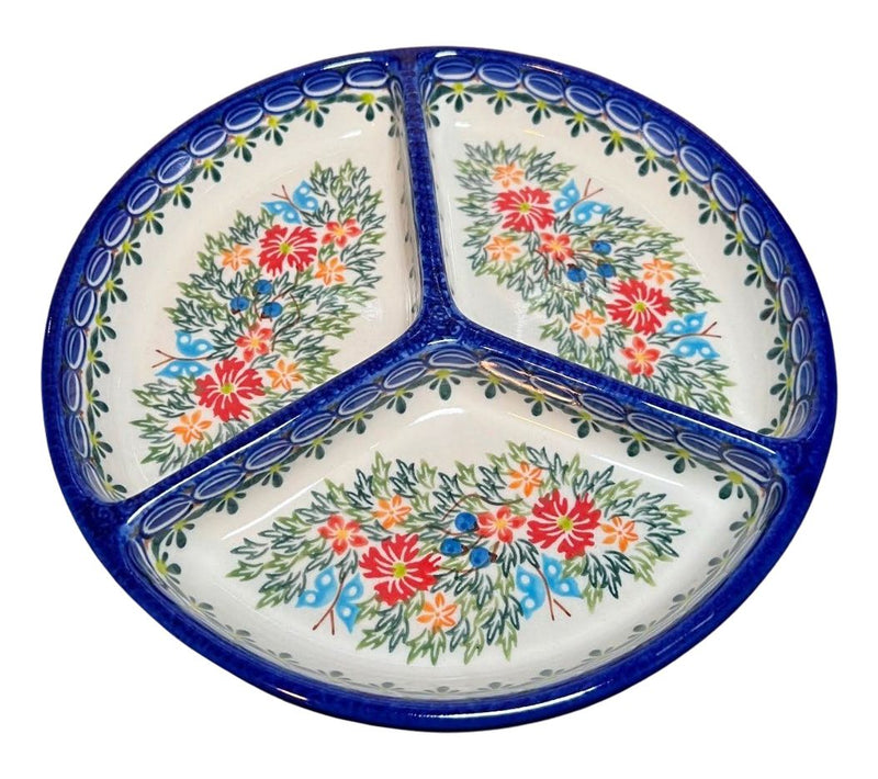 Lidia's Polish Pottery Divided in 3 Serving Pla tter — Main view