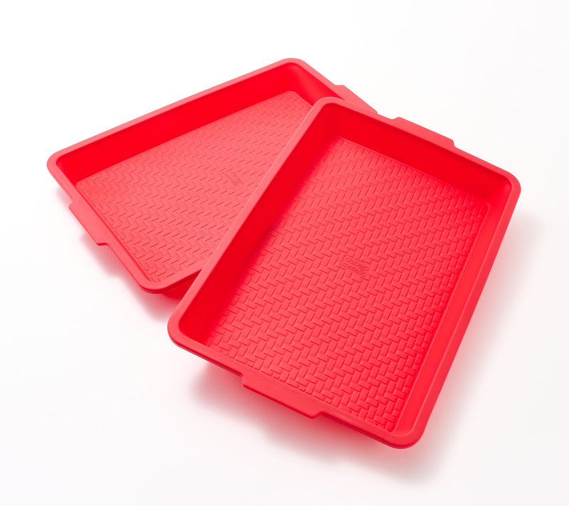Chicago Metallic Set of 2 Large Silicone Baking Trays — Main view