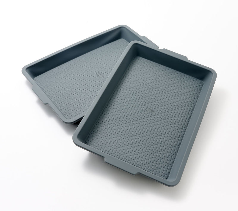 Chicago Metallic Set of 2 Large Silicone Baking Trays — View 12