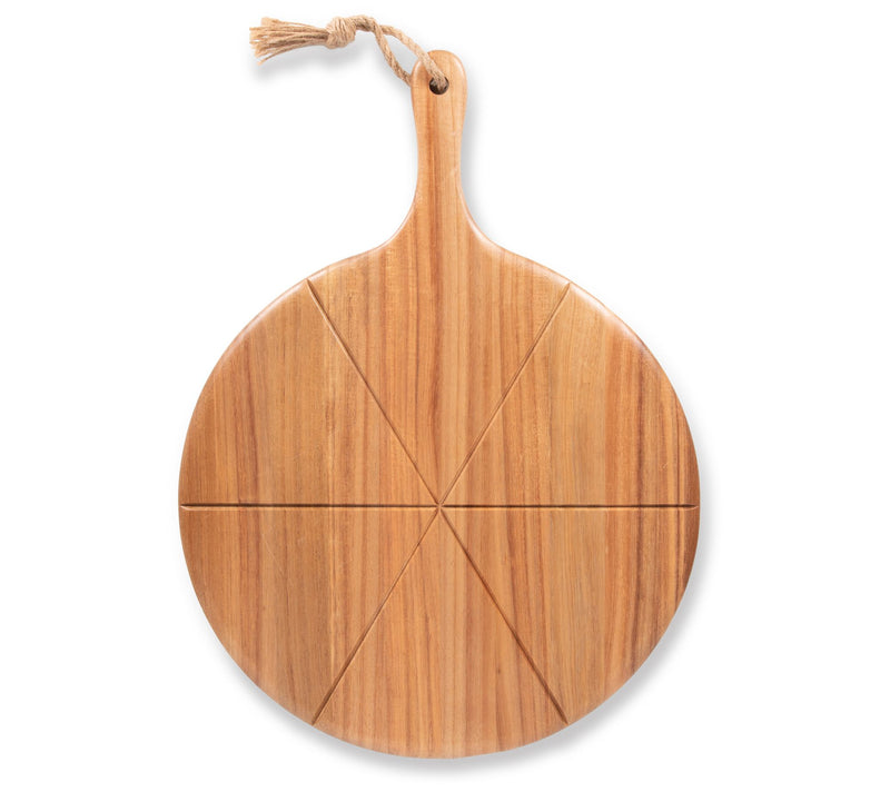 Toscana Napoletana Acacia Wood Pizza Cutter Serving Board — View 3