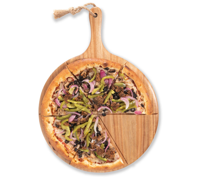 Toscana Napoletana Acacia Wood Pizza Cutter Serving Board — View 6