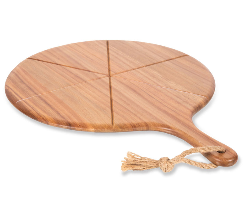 Toscana Napoletana Acacia Wood Pizza Cutter Serving Board — View 4
