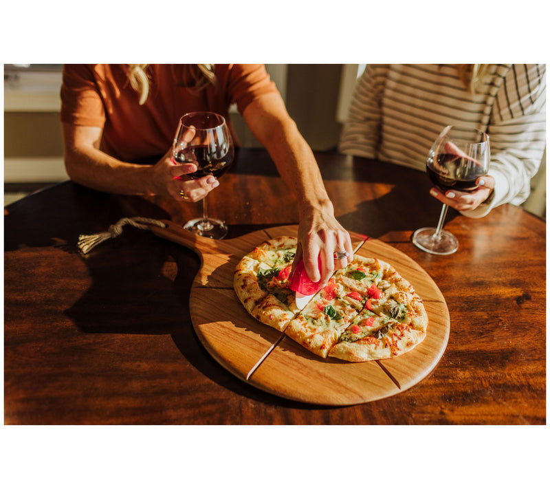 Toscana Napoletana Acacia Wood Pizza Cutter Serving Board — View 7