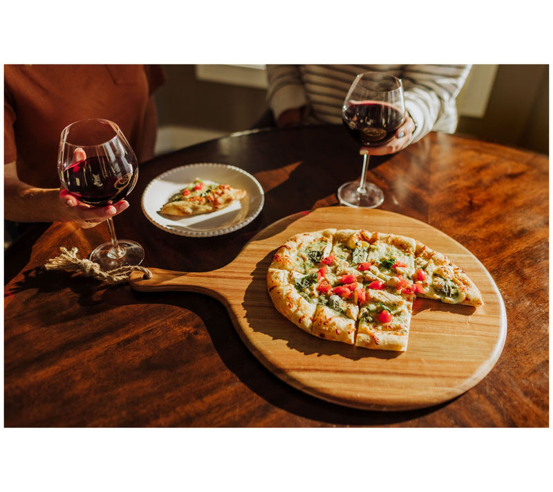 Toscana Napoletana Acacia Wood Pizza Cutter Serving Board — View 8
