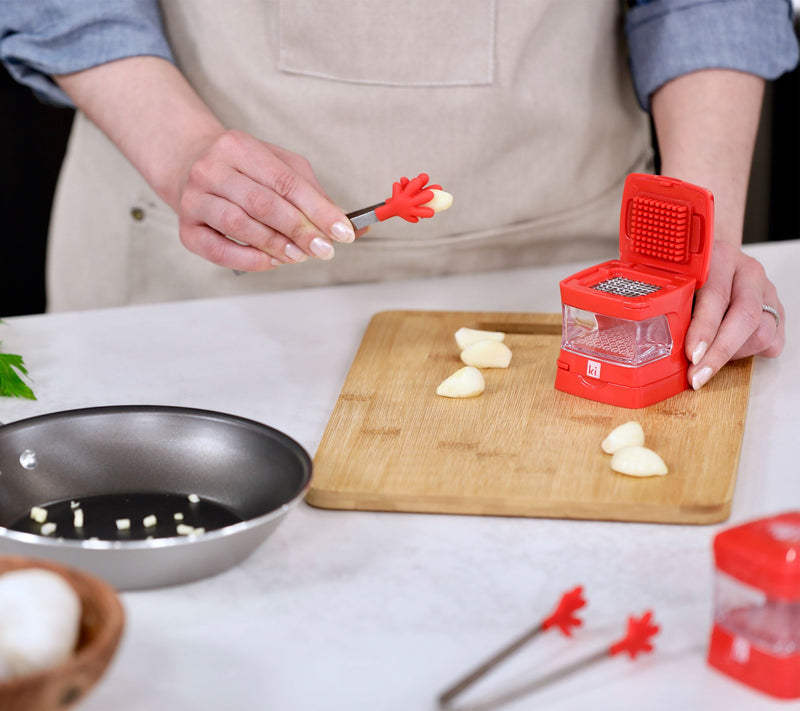 Kitchen Innovations Set of 2 Garlic Chopper w/ Mini Tongs — View 4
