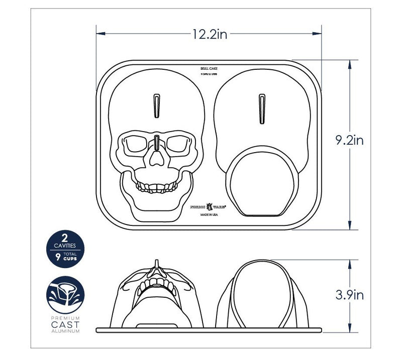 Nordic Ware Haunted Skull Cake Pan — View 3